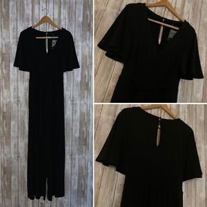 NWT 2X Torrid Studio Knit Black Jumpsuit Wide Leg